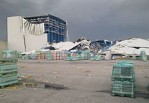 Damaged factory in Romania