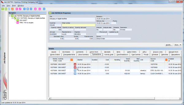 Optimus Job Ganging Screenshot 4
