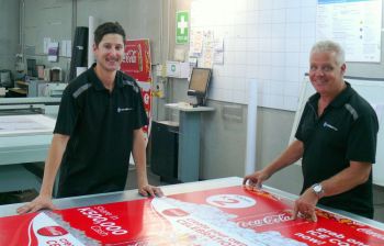 Solprint Rob Bullimore L with Robert Otto and work forCoca Cola