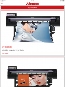 Mimaki mobile app pic