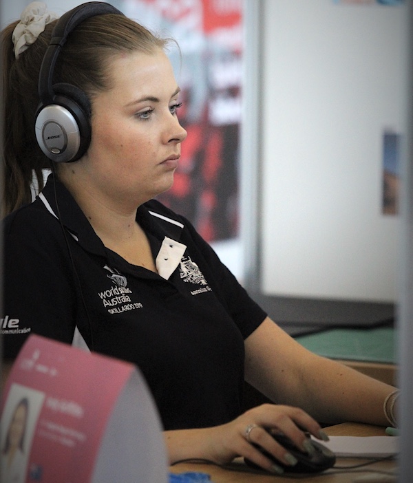 Indy Griffiths during competition