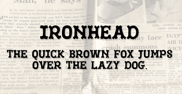 best free fonts for designers ironhead