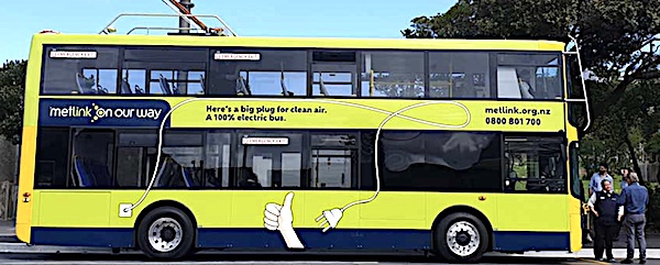 Metlink electrical bus wrap by DB Signs of Tauranga