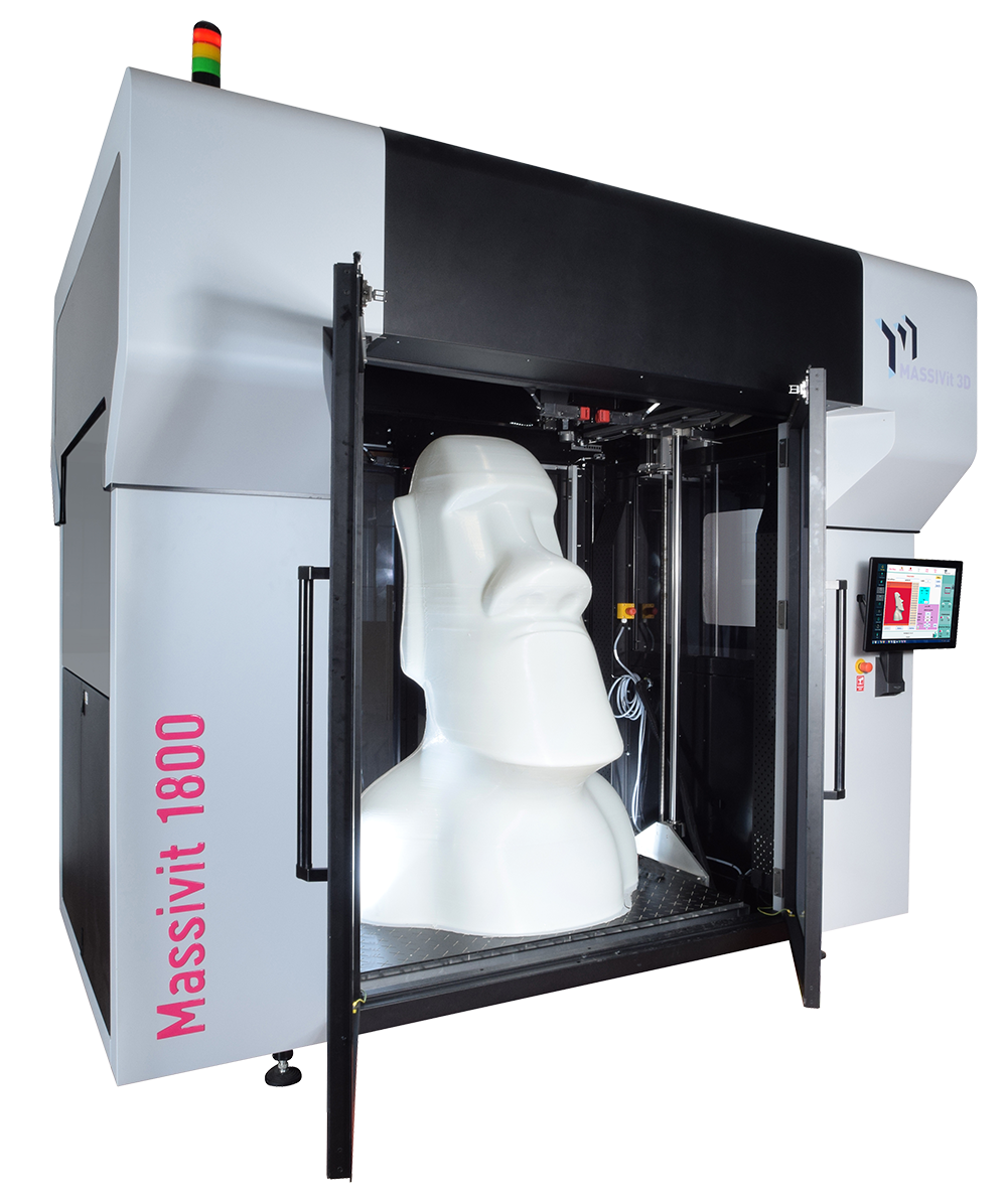 massivit 1800 3d printer with model light