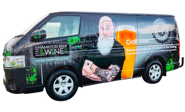 Sign Display Print Hamilton Beer Wine Co. Van Wrap