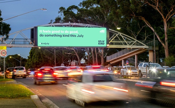 oOhmedia Kind July campaign billboard