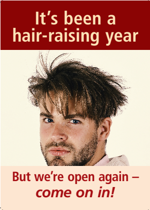 Covid man badhair poster