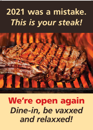 Covid steak poster