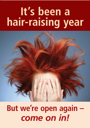 Covid woman badhair poster