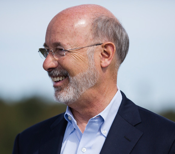 ES Governor Wolf outside