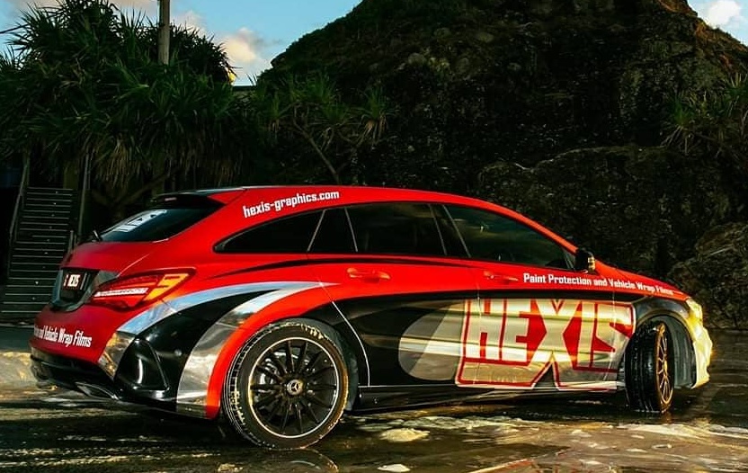 Hexis redsilver wrapped Merc