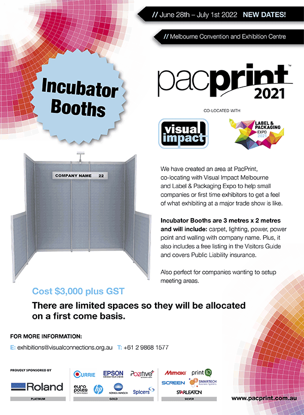 PACPRINT21 INCUBATOR BOOTHS EDM
