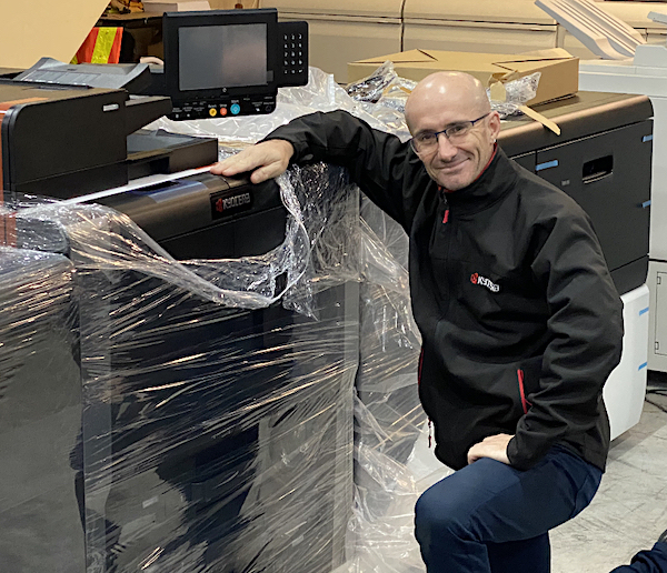 Skipp Humphreys commences the installation of a TASKalfa Pro 15000c in Australia