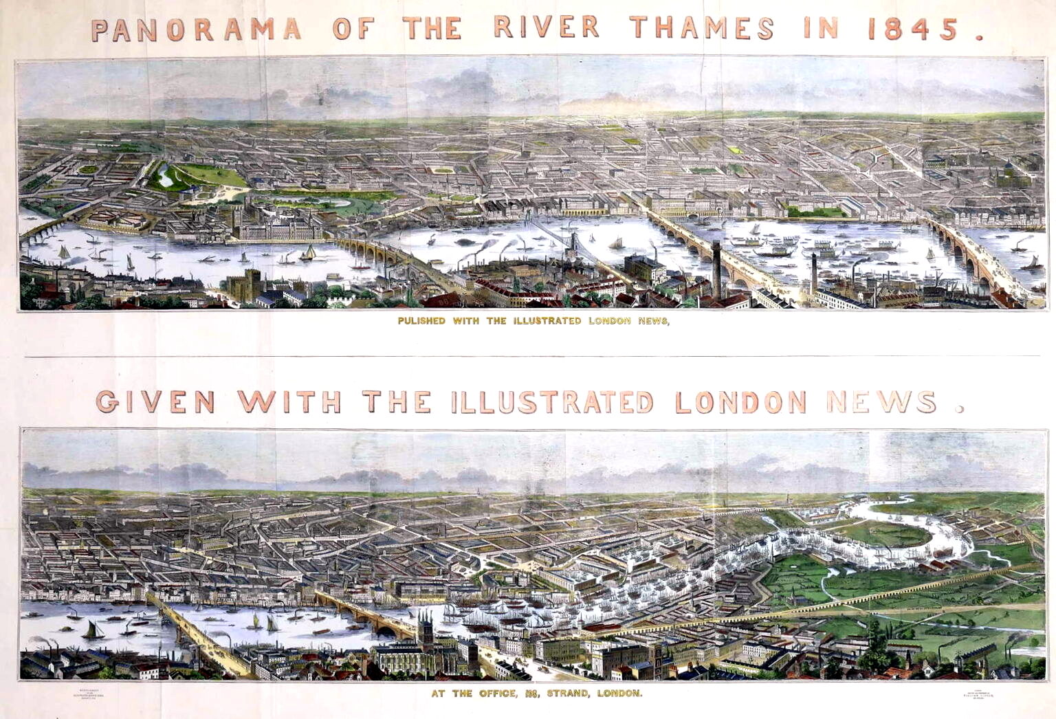 LIN London Panorama 1842 2 strips