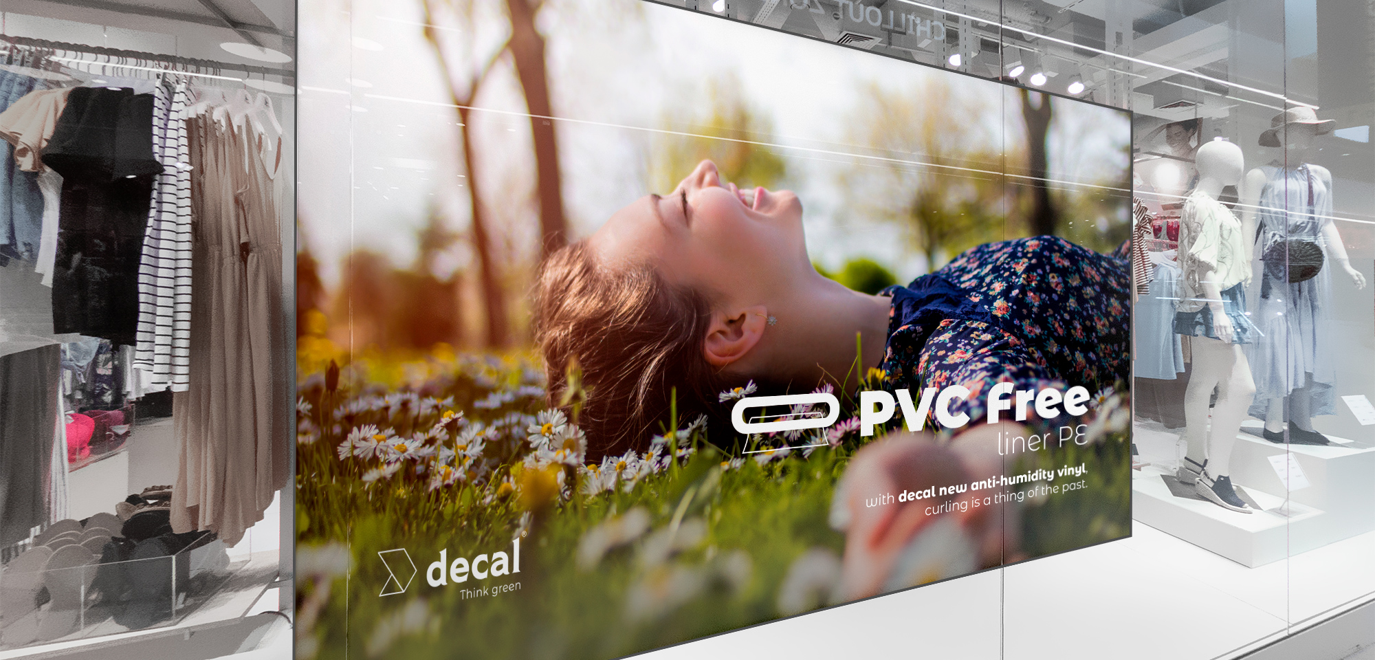 Print Sample PVCfree Decal women flowers smile view