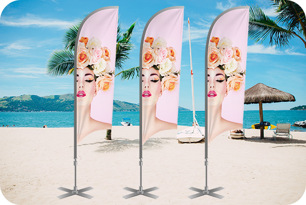 Caldera beach flags 1