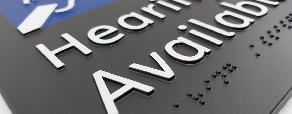 TIS BSS Moulded Acrylic Satin 2pac Finish Braille Sign 1140x445