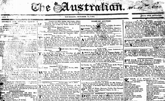 Australian newspaper 1824 cr