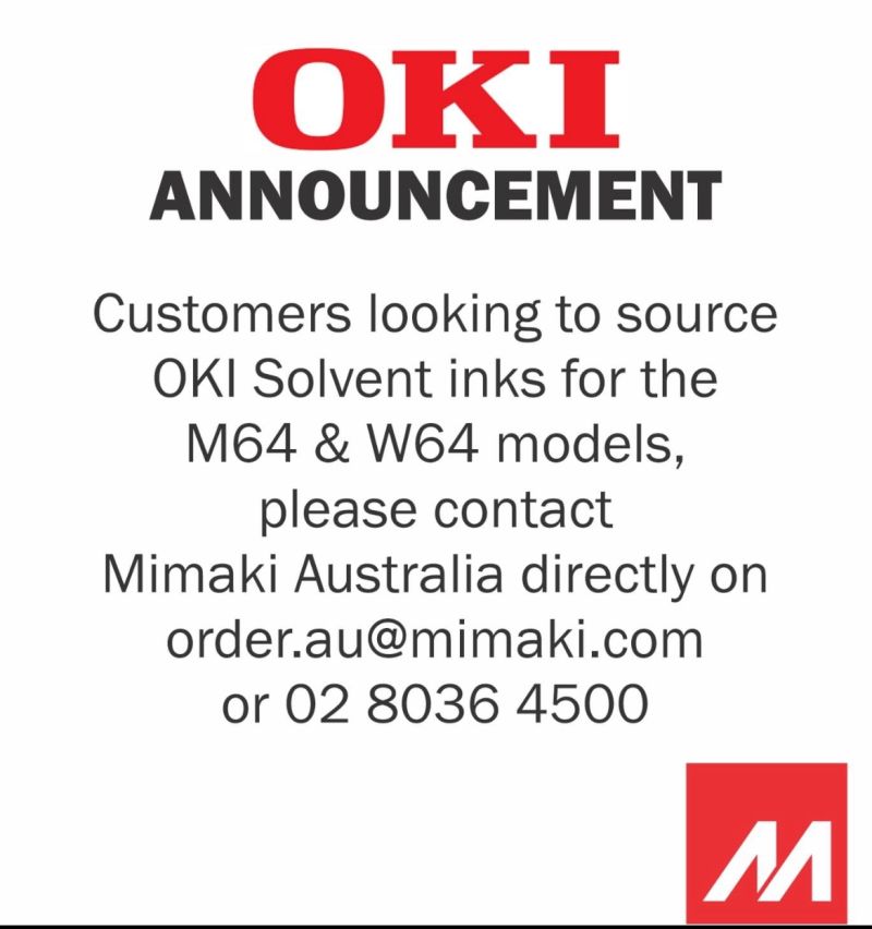 OKI M64 solvent ink