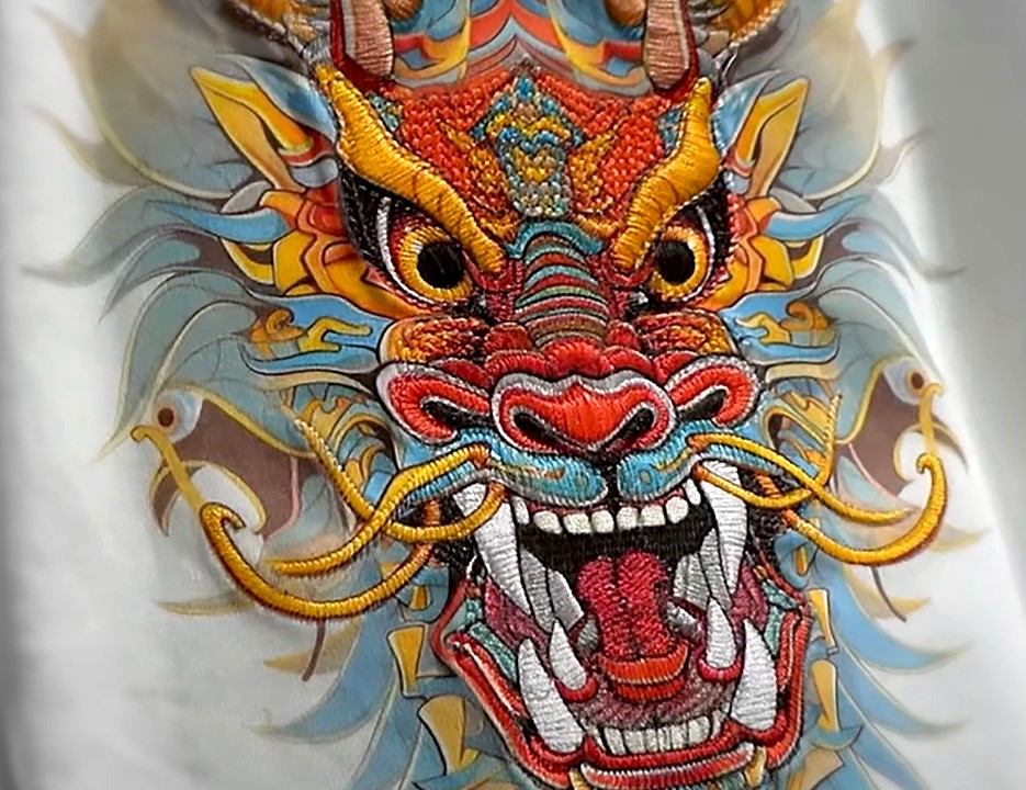 Brother direct to embroidery dragon