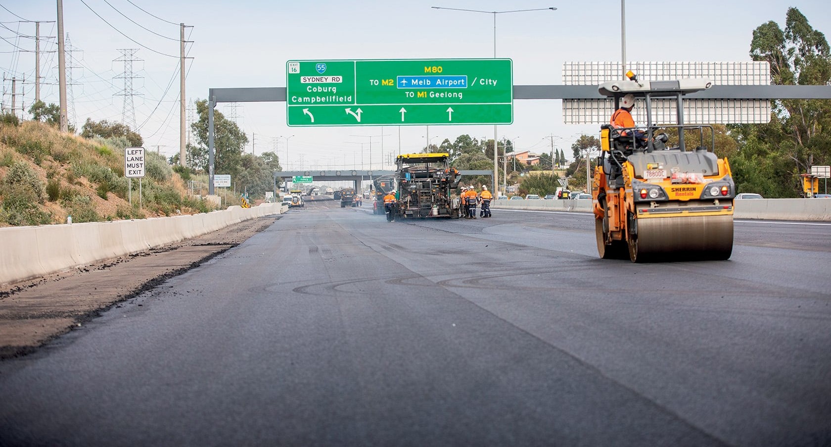 Close the loop asphalt laying