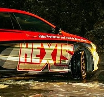 Hexis redsilver wrapped Merc sq