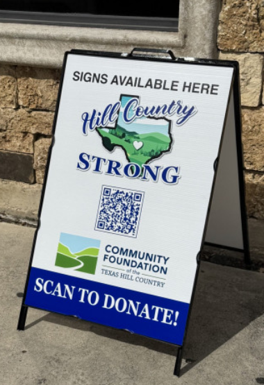 Texas Hill Community Foundation signs