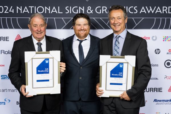 Michael Punch Mick Harrold and Michael Blazek at the 2024 Awards